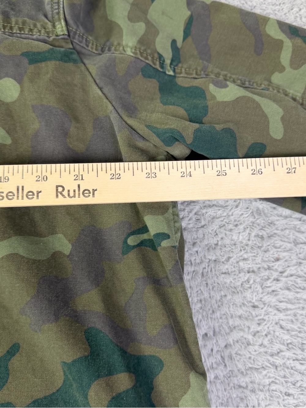 Gap Utility Shirt Shacket Womens XL Green Camo Button Outdoors Military  Y2K - Picture 5 of 11